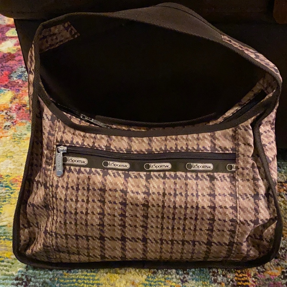 Lesportsac Houndstooth satchel bag EUC